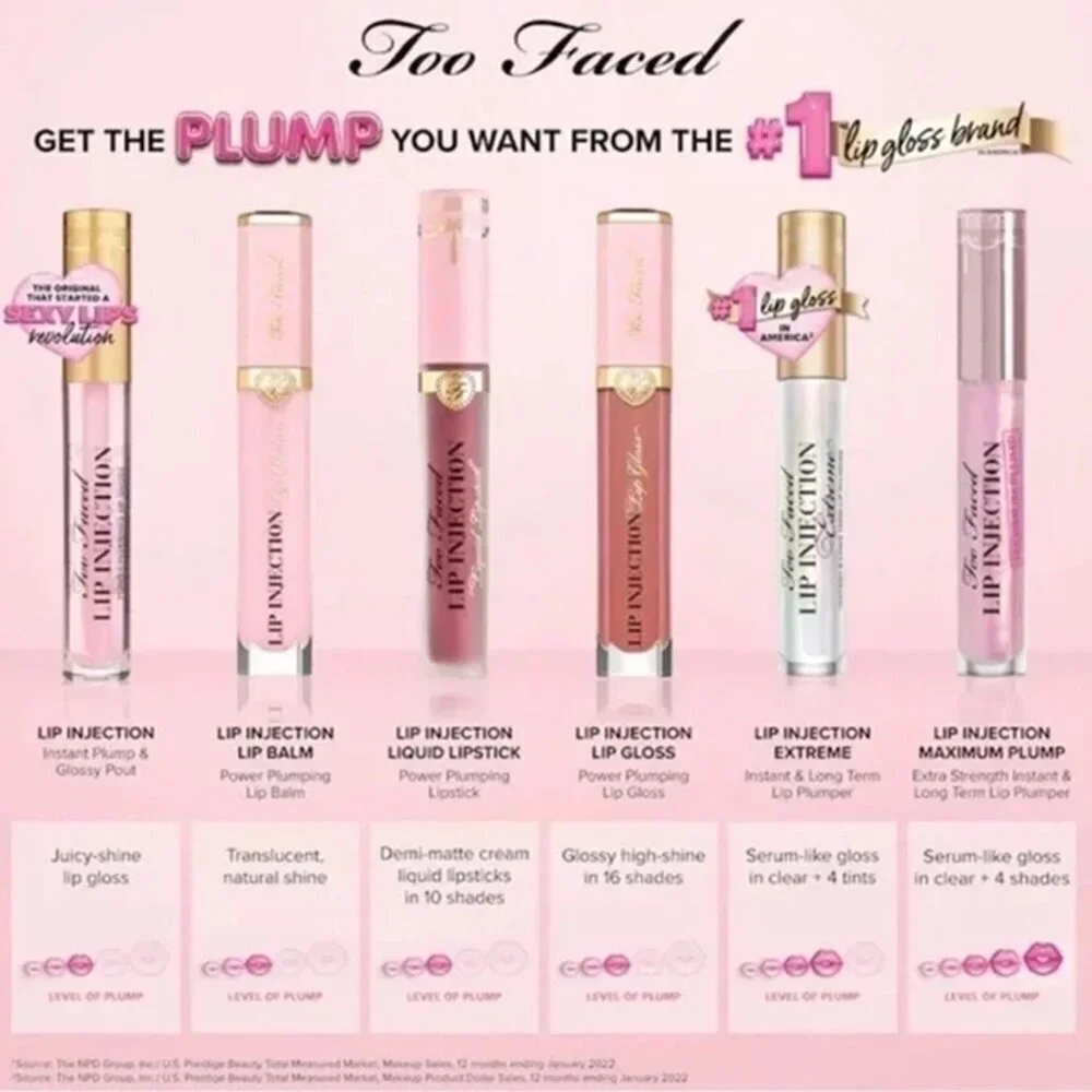 TOO FACED Lip Injection Extreme Plumper Pink Punch New In Box